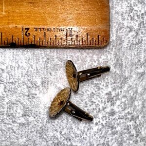 Gold Textured Cuff Links